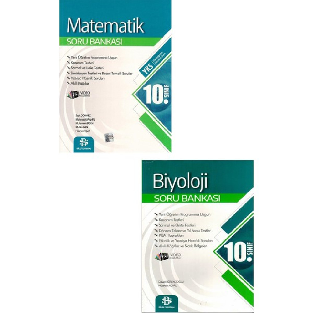 Bilgi Sarmal Yayınları 10. Sınıf Matematik + Biyoloji Soru Bankası Set 2021 Matematik Fiyatı