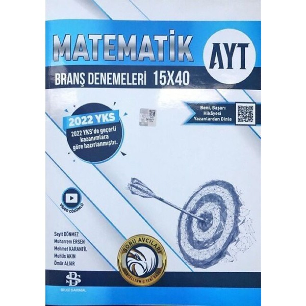 Bilgi Sarmal Yayınları Bilgi Sarmal Ayt Matematik 15 x 40 Branş Denemeleri Matematik Fiyatı