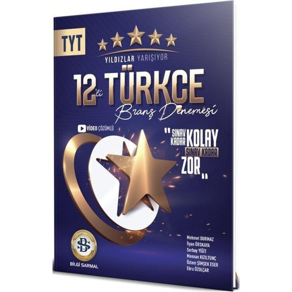 Bilgi Sarmal Yayınları TYT 2024 Yıldızlar Yarışıyor 12’li Türkçe Branş Denemesi Temel Yeterlilik Testi (TYT) Fiyatı