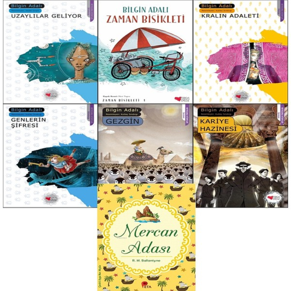 Bilgin Adalı 6 Kitap Set: Uzaylılar Geliyor, Genlerin Şifresi, Zaman Bisikleti, Kralın Adaleti, Kariye Hazinesi, Gezgin + Mercan Adası Hediye (3. 4... Çocuk Roman Fiyatı