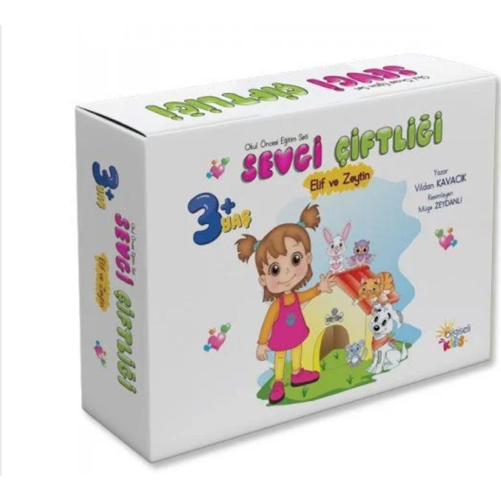 Bilgiseli Kıds +3 Yaş Sevgi Çiftliği Elif ve Zeytin Okul Öncesi Eğitim Seti Diğer Fiyatı