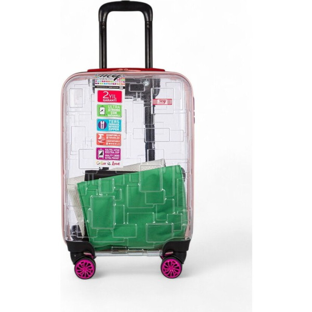 Bilik Deri Açık Pembe Unisex Kabin Boy Valiz 10136-K Oto Boyaları Fiyatı