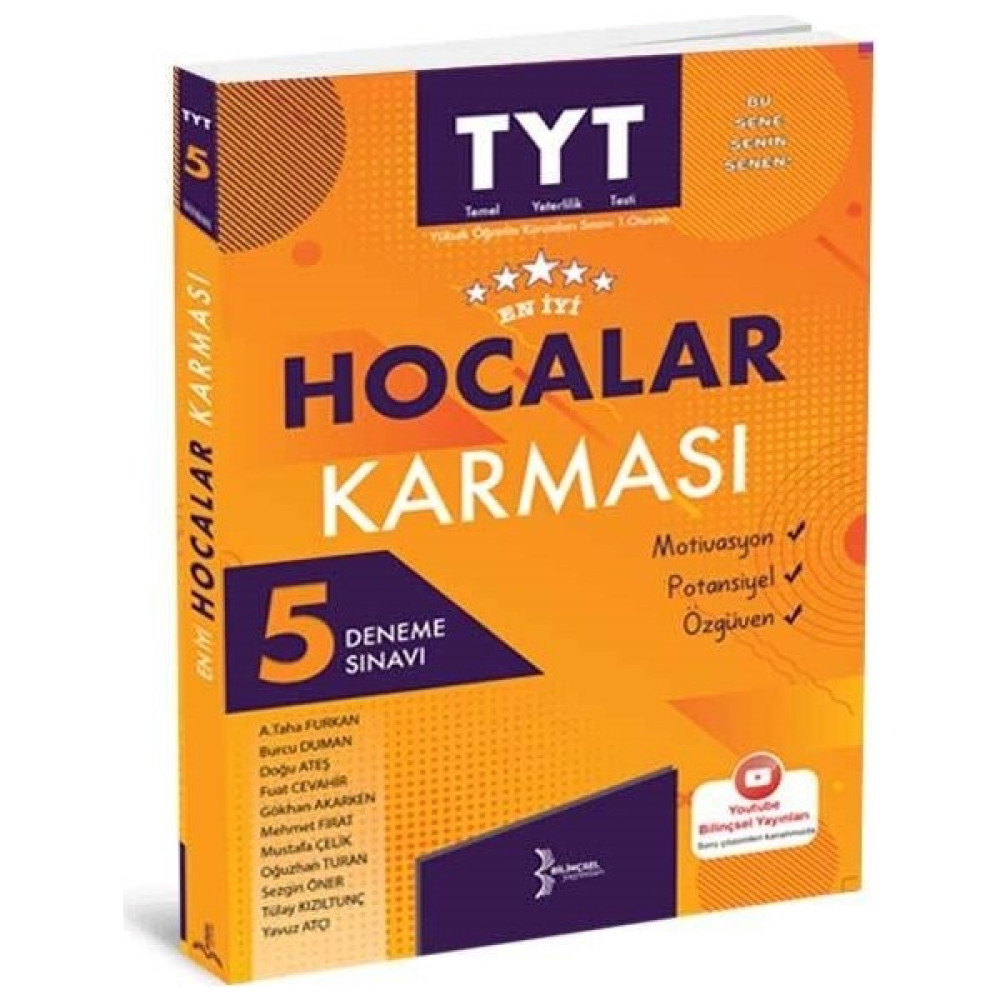 Bilinçsel Tyt En İyi Hocalar Karması 5 Deneme Temel Yeterlilik Testi (TYT) Fiyatı