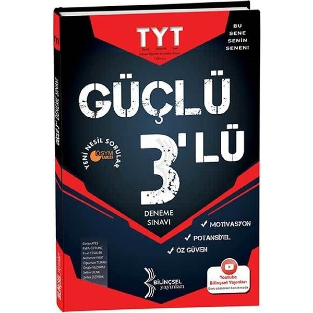 Bilinçsel Yayınları TYT Güçlü 3'lü Deneme Sınavı Temel Yeterlilik Testi (TYT) Fiyatı