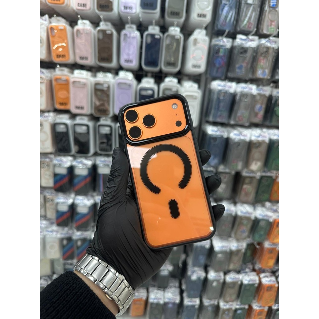 Bilişim Akademi iPhone 17 Pro Yanları Renkli Şeffaf Kılıf Sararmaz Magsafe Silikon Korumalı Kılıf - Siyah Cep Telefonu Kılıfı Fiyatı