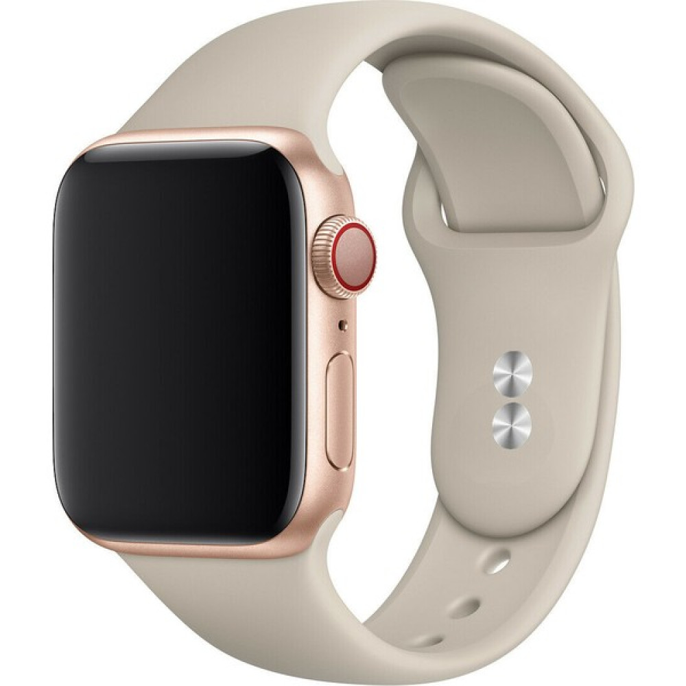Bilişim Aksesuar 42 mm - 44 mm M/l Apple Watch 3 4 5 6 Se Uyumlu Silikon Kordon Kayış Krem Giyilebilir Teknoloji Aksesuarları Fiyatı