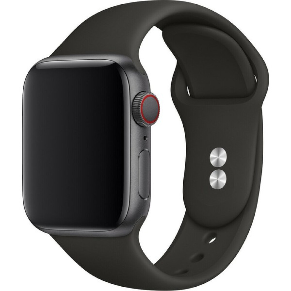 Bilişim Aksesuar 42 mm - 44 mm M/l Apple Watch 3 4 5 6 Se Uyumlu Silikon Kordon Kayış Siyah Giyilebilir Teknoloji Aksesuarları Fiyatı