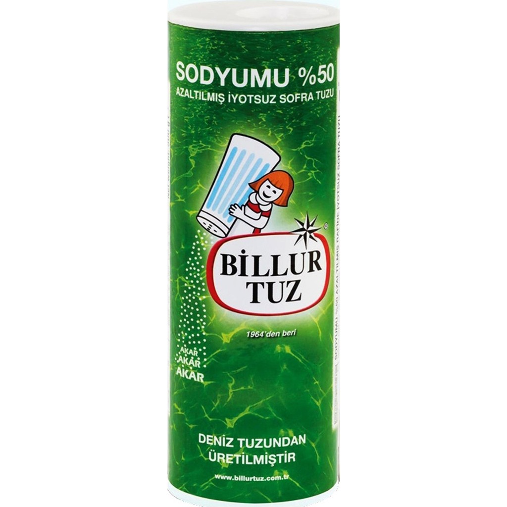 Billur Tuz Sodyumu %50 Azaltılmış 500 gr x 4 Adet Tuz Fiyatı