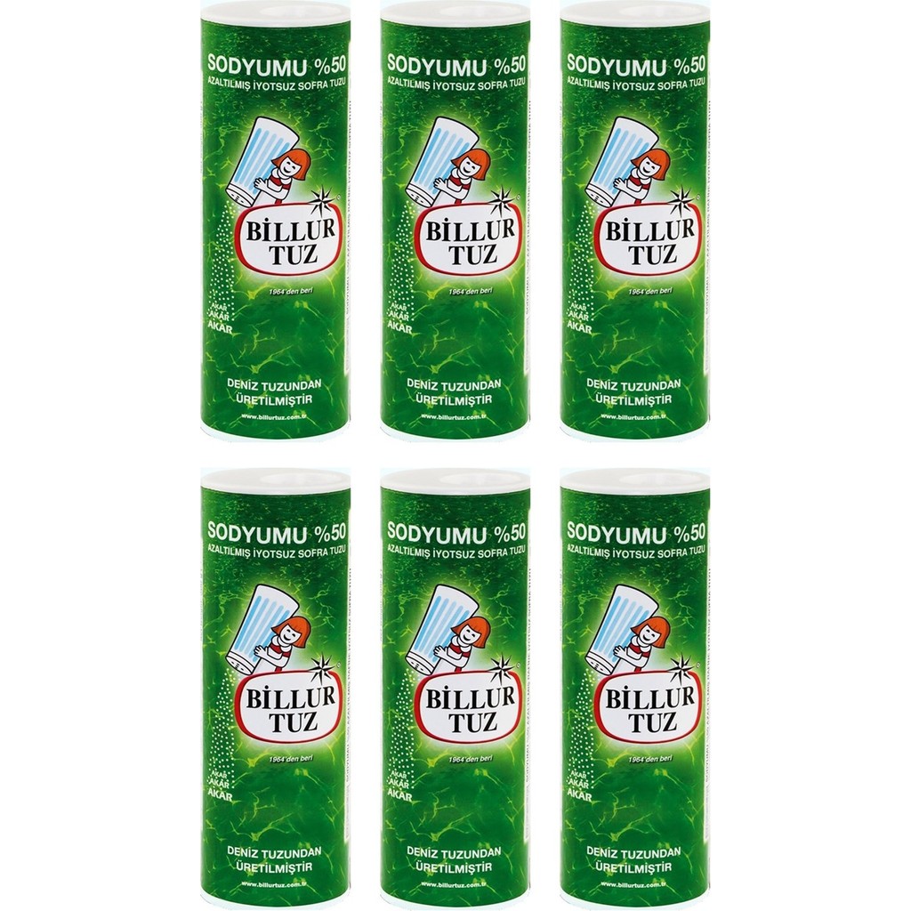 Billur Tuz Sodyumu %50 Azaltılmış 500 gr x 6 Adet Diğer Fiyatı