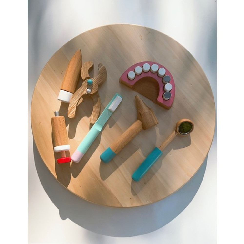 Bilmiş Çocuk Ahşap Dişçi Seti Oyuncağı ( Wooden Dentist Set Toy ) Bebek Oyuncakları Fiyatı
