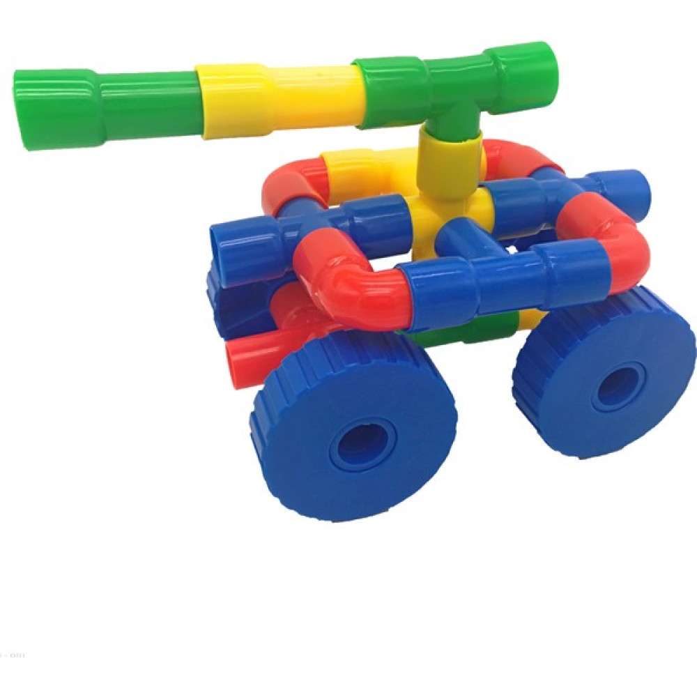 Bilmiş Çocuk Tekerlekli  Ouncak Boru LEGO ( 72 Parça ) Legolar ( Yapım Oyuncakları ) Fiyatı