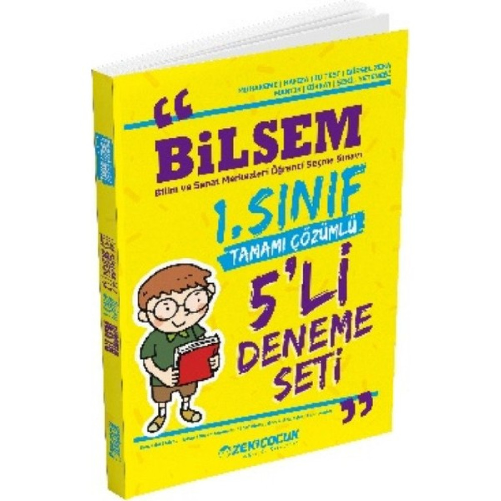 Bilsem 1. Sınıf Tamamı Çözümlü 5` Li Deneme Seti Zeki Çoçuk Eğitici Kitaplar Tüm Dersler Fiyatı