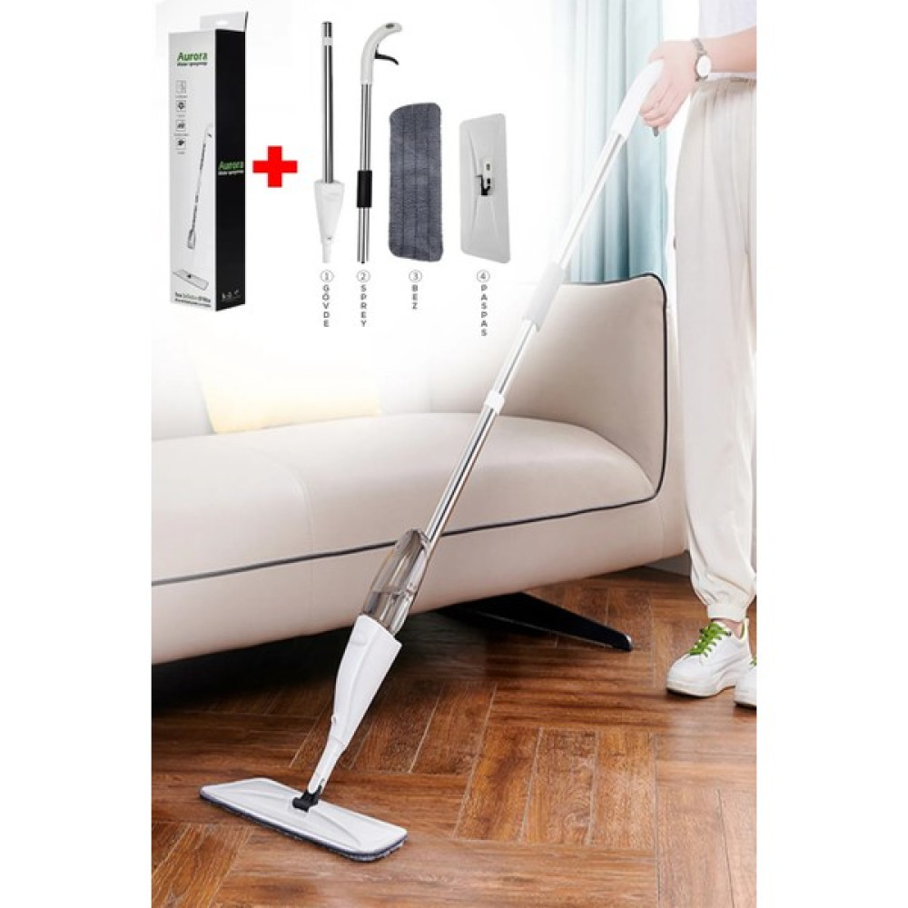 Bima Ticaret 3+1 Yedek Parçalı Profesyonel Su Hazneli Püskürtmeli Sprey Mop Temizlik Malzemeleri Fiyatı