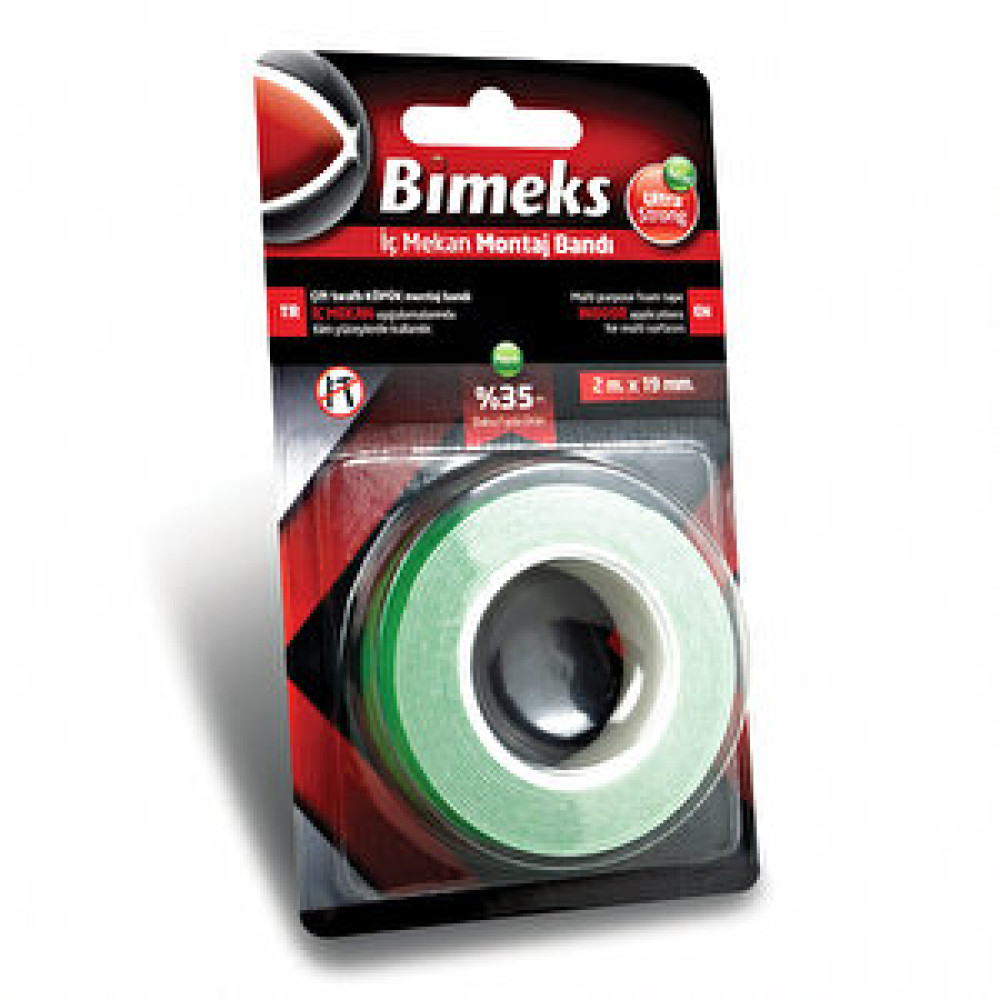 Bimeks Çift Taraflı Köpük Band 19 mmx 2 m Bant Fiyatı