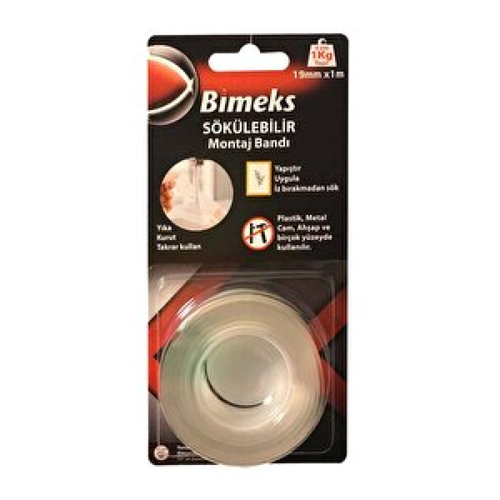 Bimeks Sökülebilir Montaj Bandı 19mmx1m Bant Fiyatı