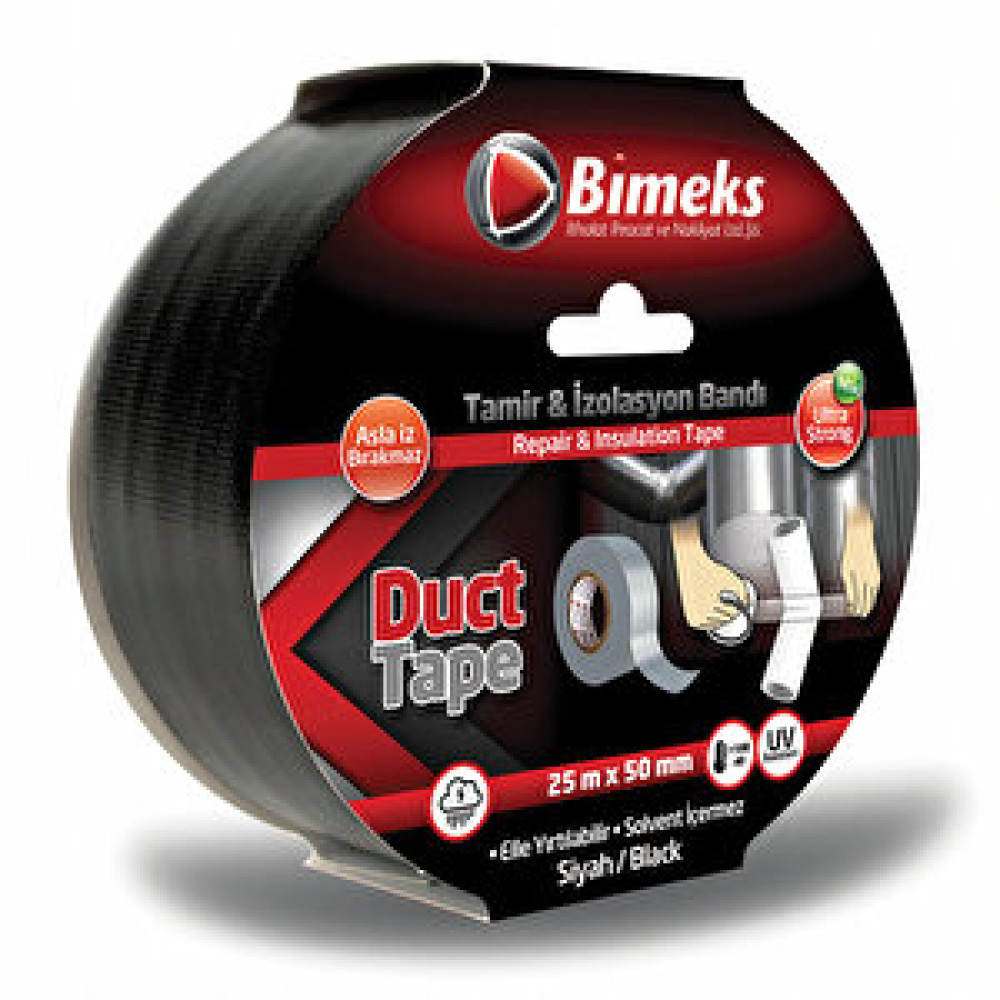 Bimeks Tamir Bandı Genel Amaçlı Siyah 50mm 25  Metre Bant Fiyatı