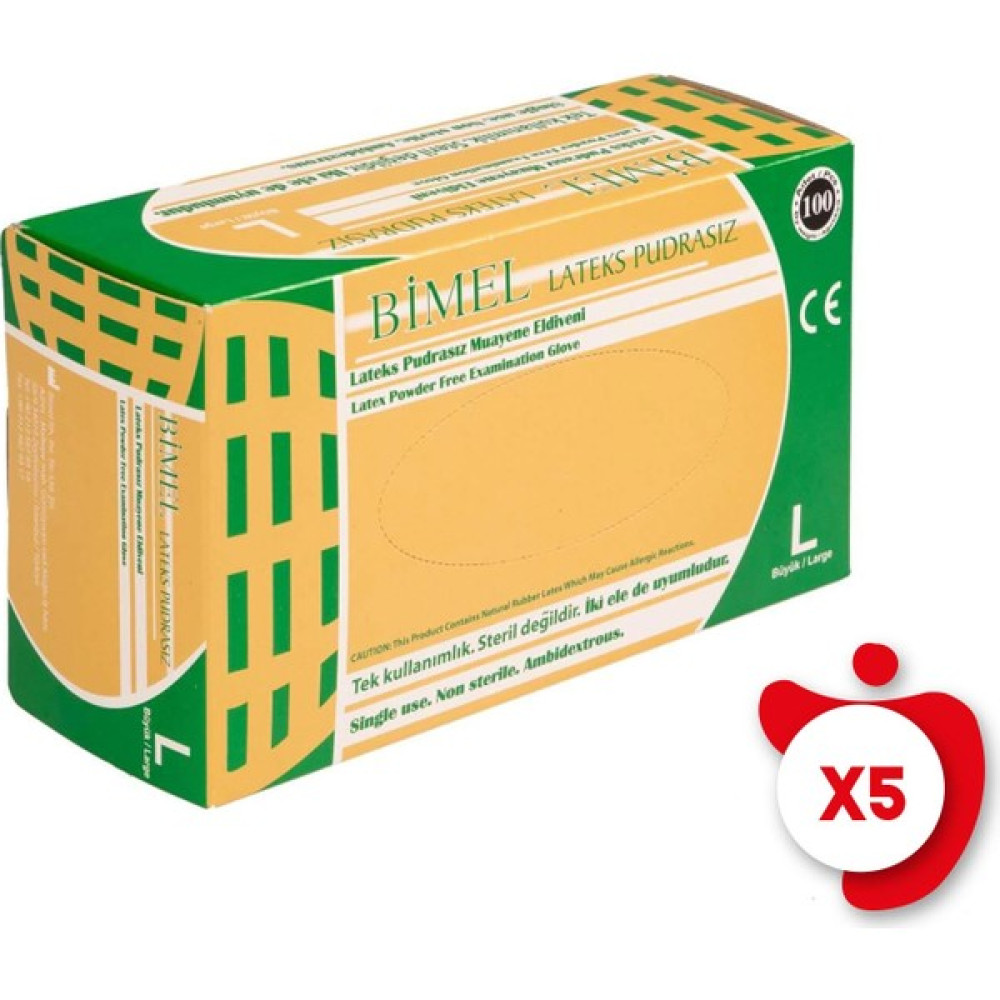 Bimel Pudrasız Lateks Eldiven L Beden Beyaz 100'LÜ 5 Paket Oto Boyaları Fiyatı
