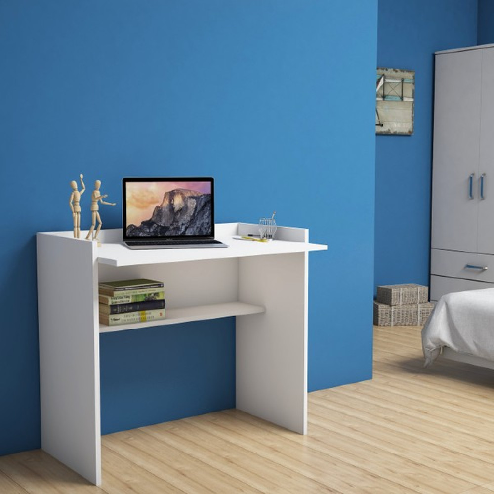Bimossa Mehpare Beyaz Çalışma Masası 90 cm S1040 - Y: 80 cm D: 58 cm G: 90 cm Çalışma Masası Fiyatı