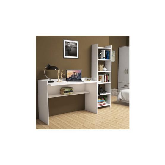 Bimossa T7040 Mahpeyker Beyaz Çalışma Masas