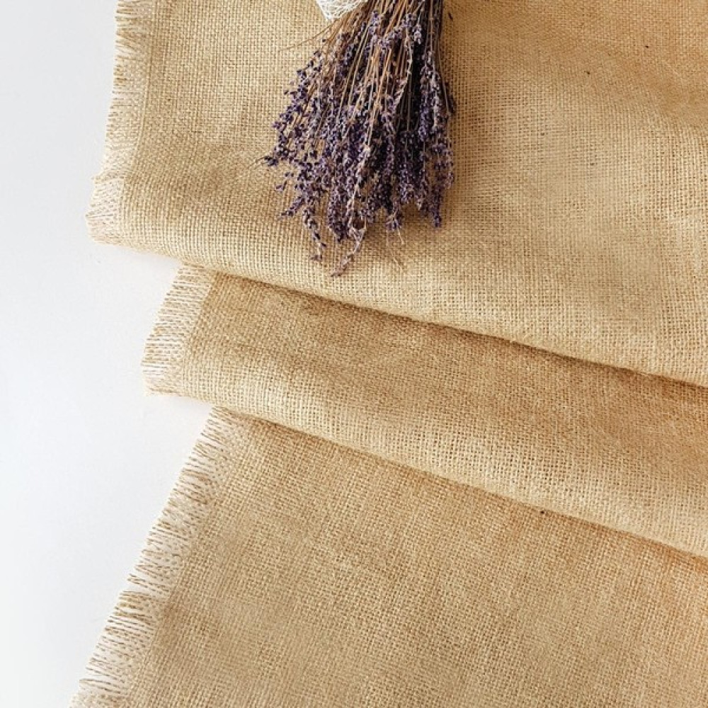 Bimotif Jüt runner, püsküllü 45x300 cm 10 adet - Naturel - 45 x 300 cm Masa Örtüsü Fiyatı