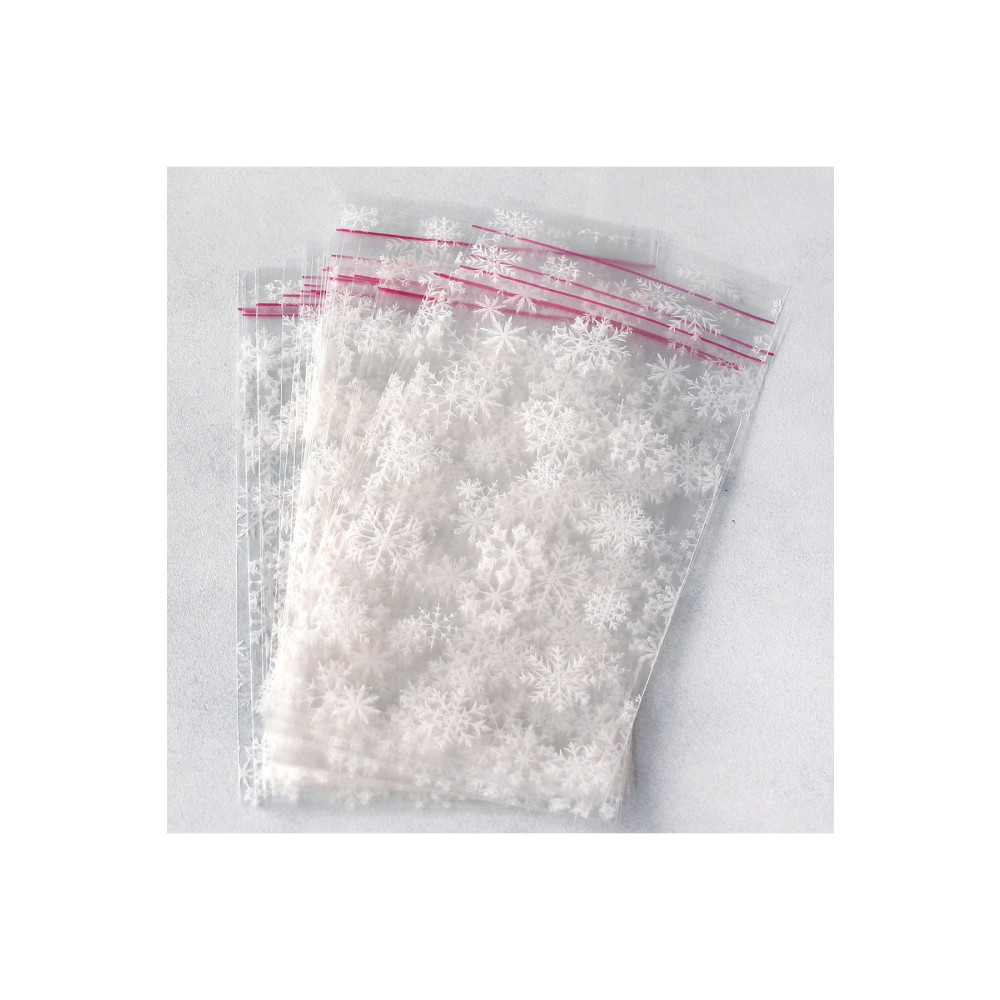 Bimotif Kar Desenli Bantlı Şeffaf Poşet 10x20 Cm (25 ADET) Çöp Poşetleri Fiyatı