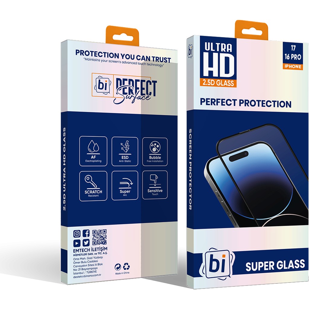 Binano 2,5d Super Glass Apple iPhone 17/16 Pro Ekran Koruyucu Diğer Fiyatı