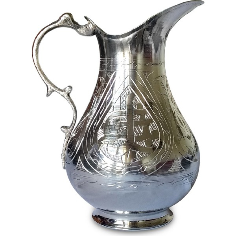 Binbir Bakır El Yapmı Keski Işlemeli Nikel Kaplama Bakır Sürahi 1900 ml Sürahi Fiyatı