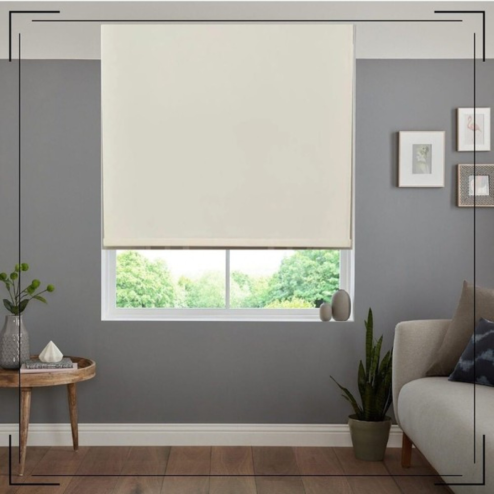 Binbir Perde Binbirperde Düz Krem Stor Perde - Kırık Beyaz - 65 x 280 cm Perde Fiyatı