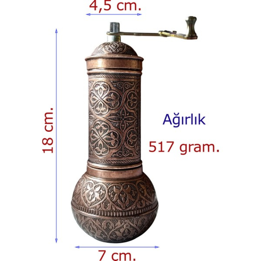 Binbir Trend Nostaljik Osmanlı Kahve ve Baharat Değirmeni BTB-656 - Kahverengi - 110 ml Oto Boyaları Fiyatı