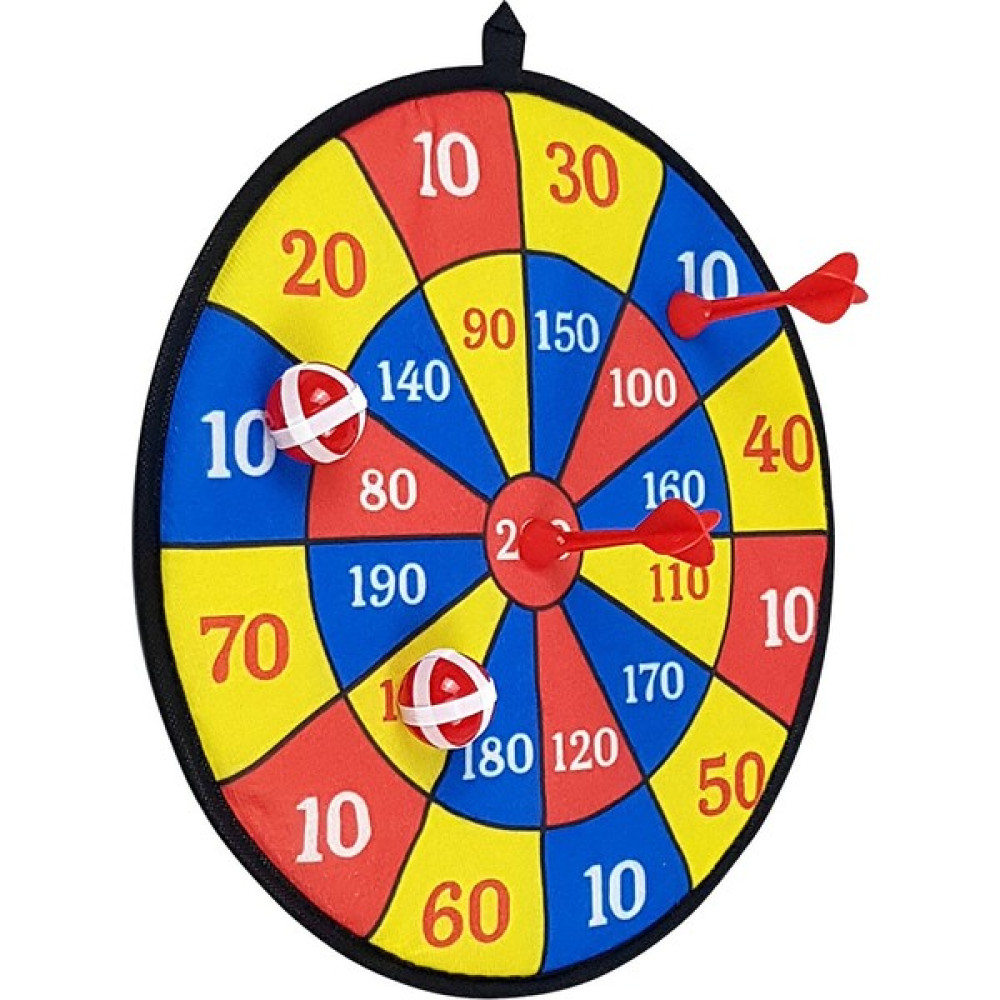 Binbirreyon Dart Tahtası Kumaş Yapışkanlı 2 Adet Ok 2 Adet Top 36CM PC171 Diğer Spor Ürünleri Fiyatı