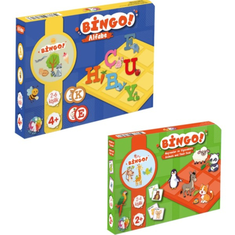 Bingo Alfabe- Bingo Hayvanlar ve Yiyecekleri Eğitici Oyuncak Fiyatı