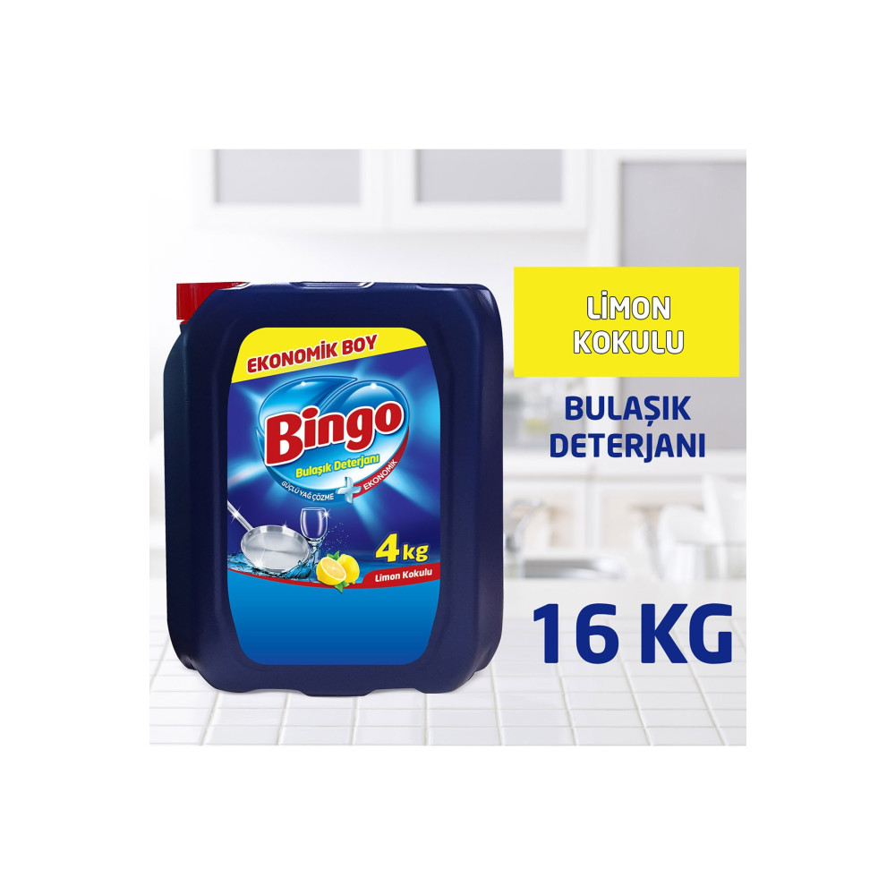 Bingo Bulaşık Sıvısı 4 kg Limon 4lü Bulaşık Yıkama Fiyatı