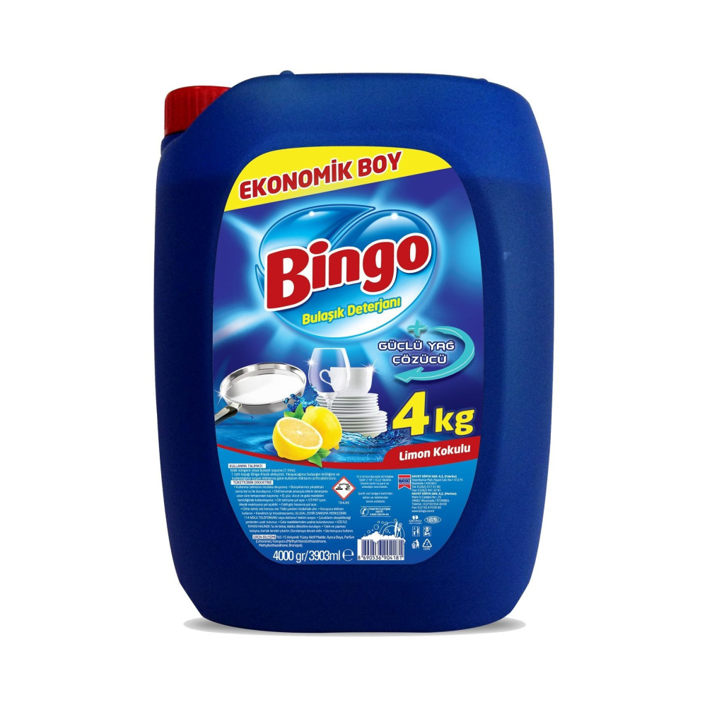 Bingo Bulaşık Sıvısı 4 L Bulaşık Yıkama Fiyatı