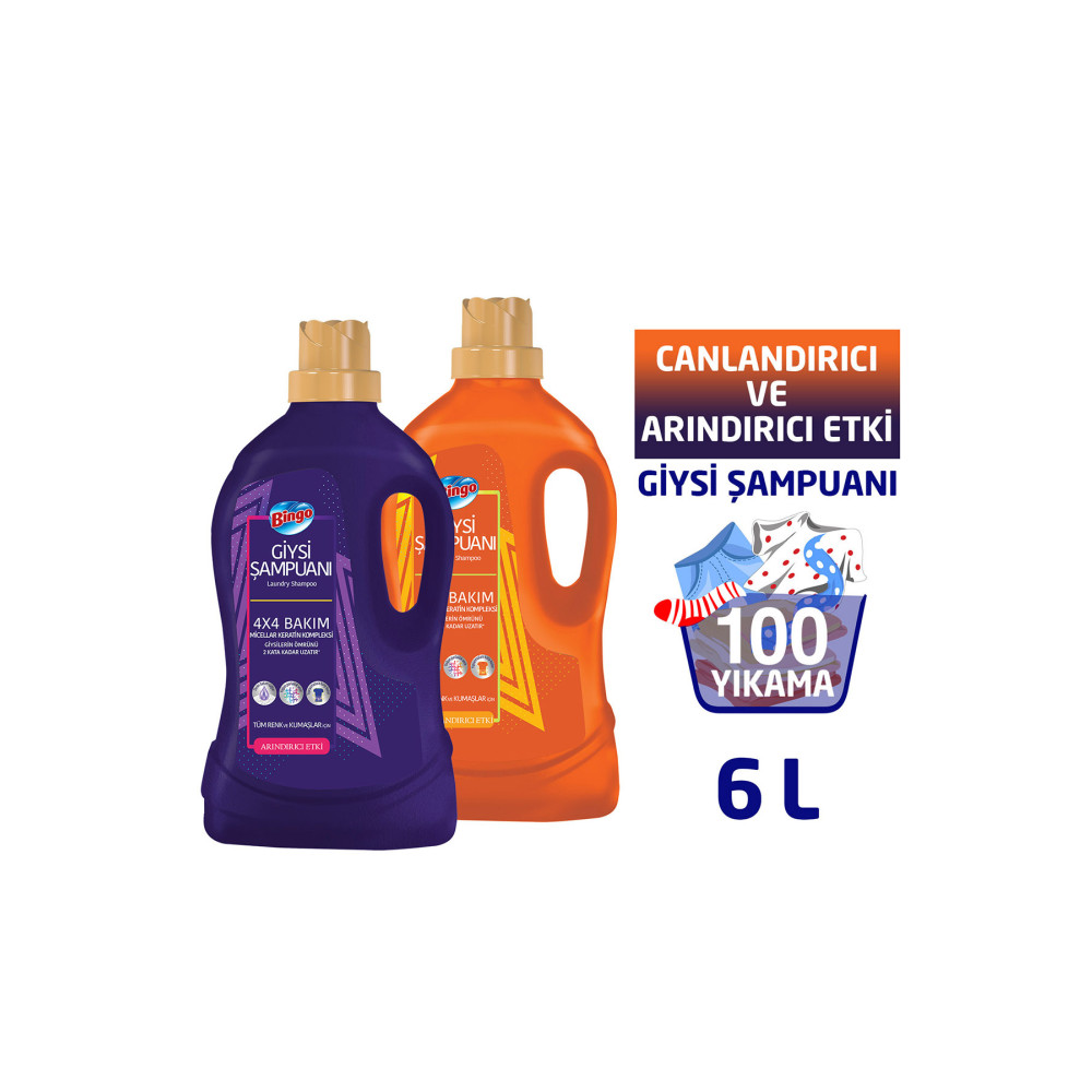 Bingo Giysi Şampuanı Karma Paket 3l 2li Çamaşır Deterjanı Fiyatı