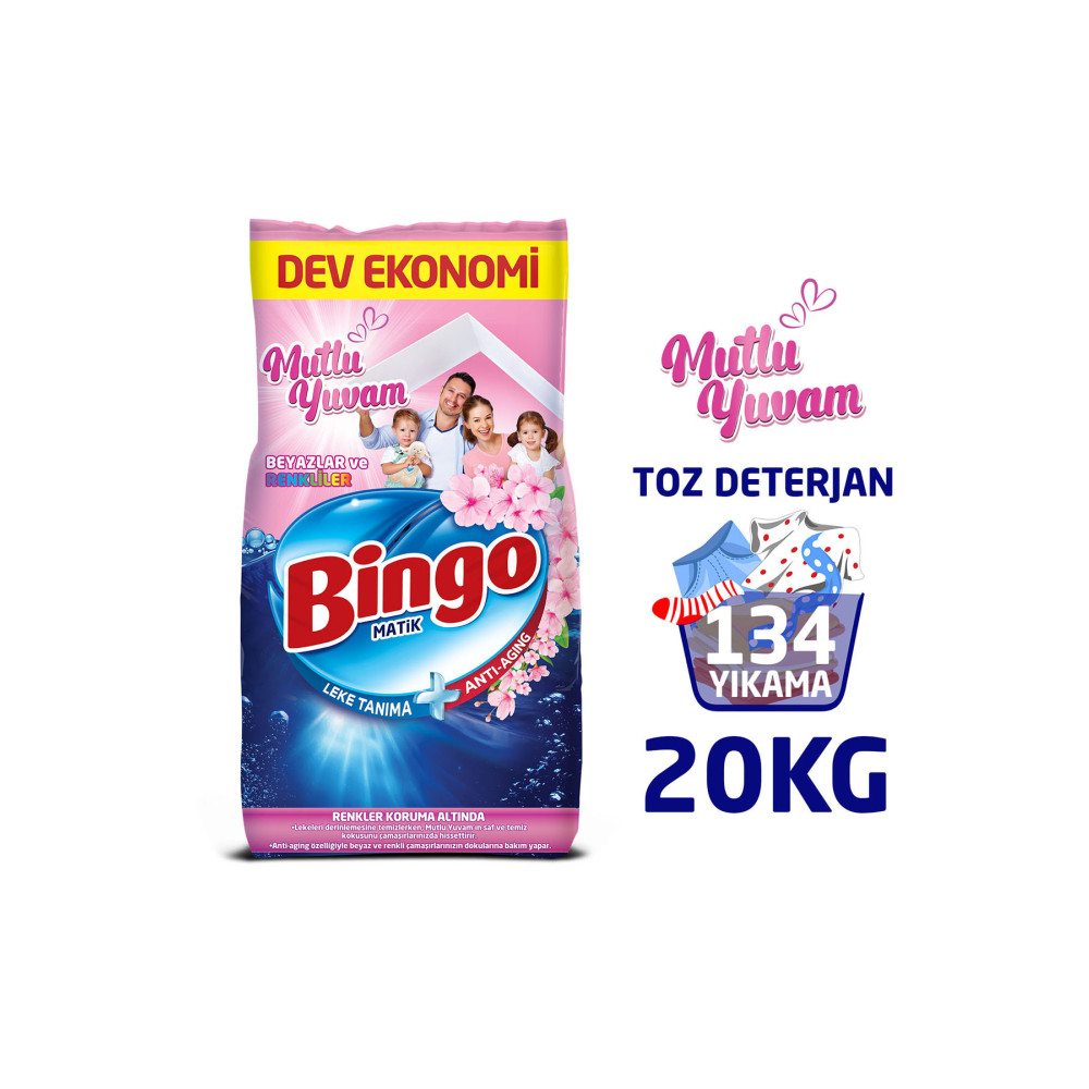 Bingo Matik 10 Kg Mutlu Yuvam Renkliler Ve Beyazlar Toz Çamaşır Deterjanı Ekonomi Paketi 2li Çamaşır Deterjanı Fiyatı