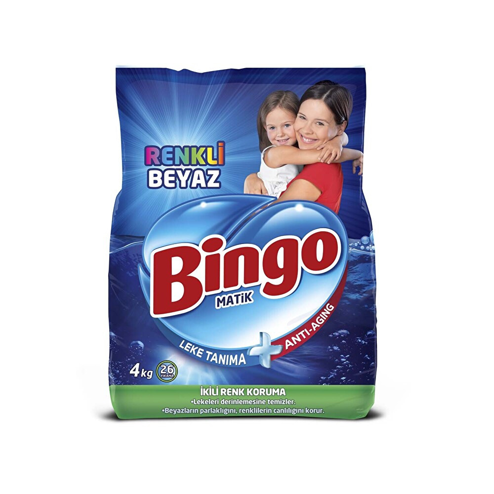 Bingo Matik Eko Renkli&Beyaz Toz Çamaşır Deterjanı 4 kg Çamaşır Deterjanı Fiyatı