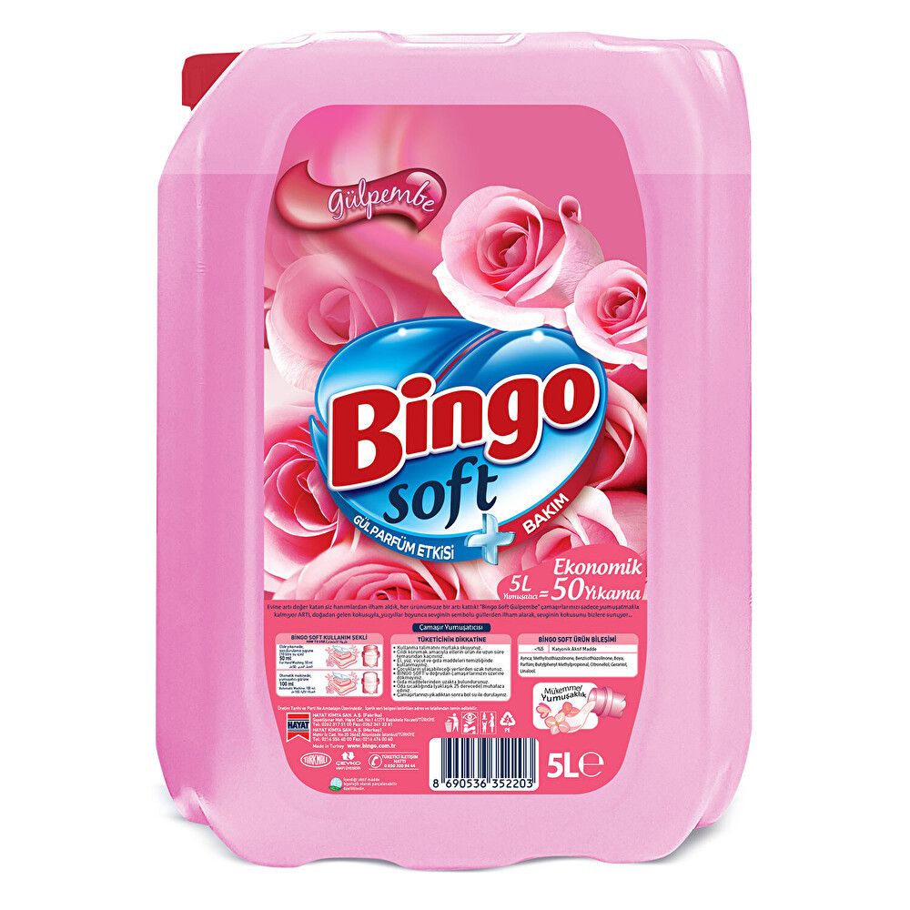 Bingo Soft 5 Lt Gülpembe Yumuşatıcı Fiyatı