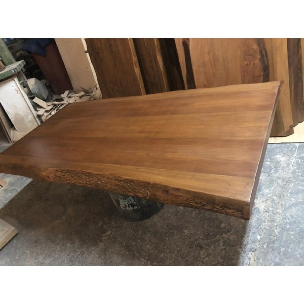Bintaş Mobilya Ceviz Rengi Kütük Yemek Odası Salon Yemek Masası 85X180.CM Yemek & Mutfak Masası Fiyatı