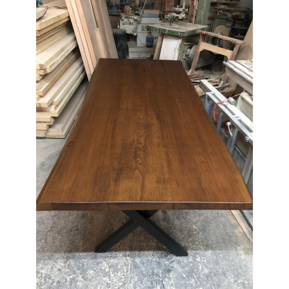 Bintaş Mobilya Gürgen Ağacı Ceviz Kütük Masa Modelleri 90X180.CM Yemek & Mutfak Masası Fiyatı