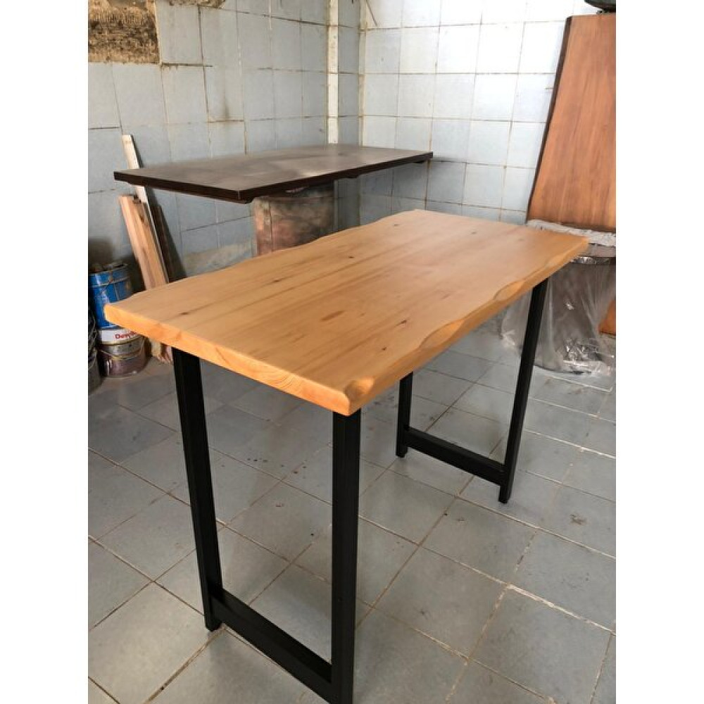 Bintaş Mobilya Kayın Rengi Kütük Bar Masası 140X70X105.CM Yemek & Mutfak Masası Fiyatı