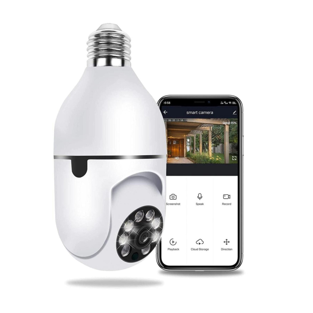 BiNtech Gece Görüşlü 360 Derece Led Işık 1080p Wifi Kamera Kablosuz Panoramik Ev Güvenlik Kamersı Güvenlik Kameraları Fiyatı