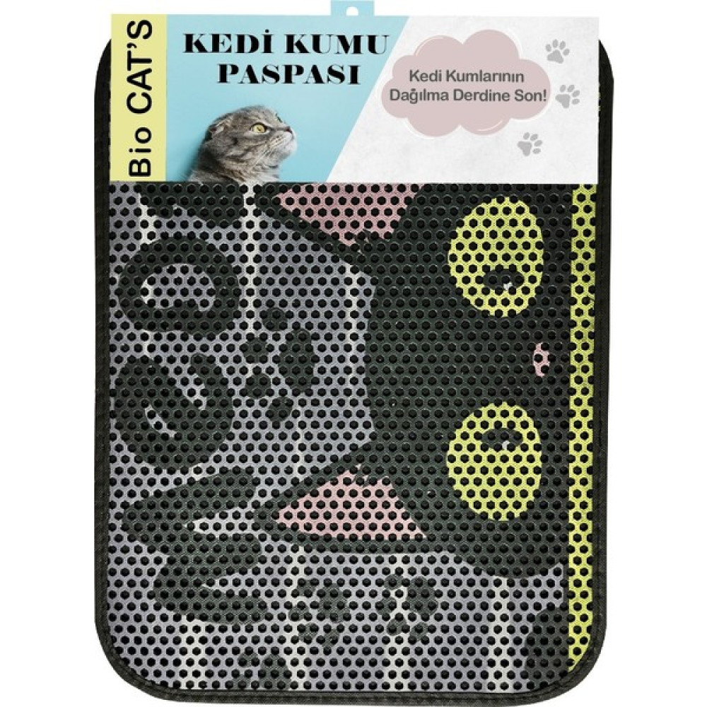 Bio Cat's Elekli Kedi Tuvalet Önü Paspası 60 x 40 cm Desenli Evcil Hayvan Ürünleri Fiyatı