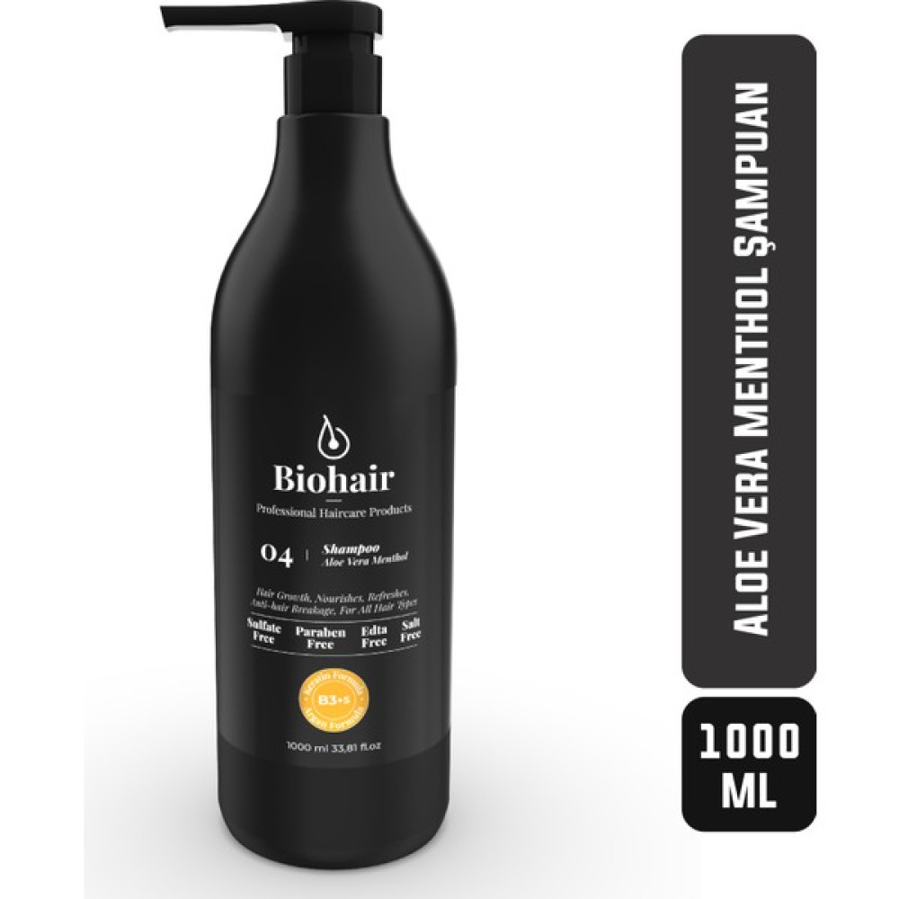 Bio Hair Aloe Vera Menthol Içerikli Ferahlatıcı Şampuan 1000 ml No:04 Şampuan ve Saç Kremi Fiyatı