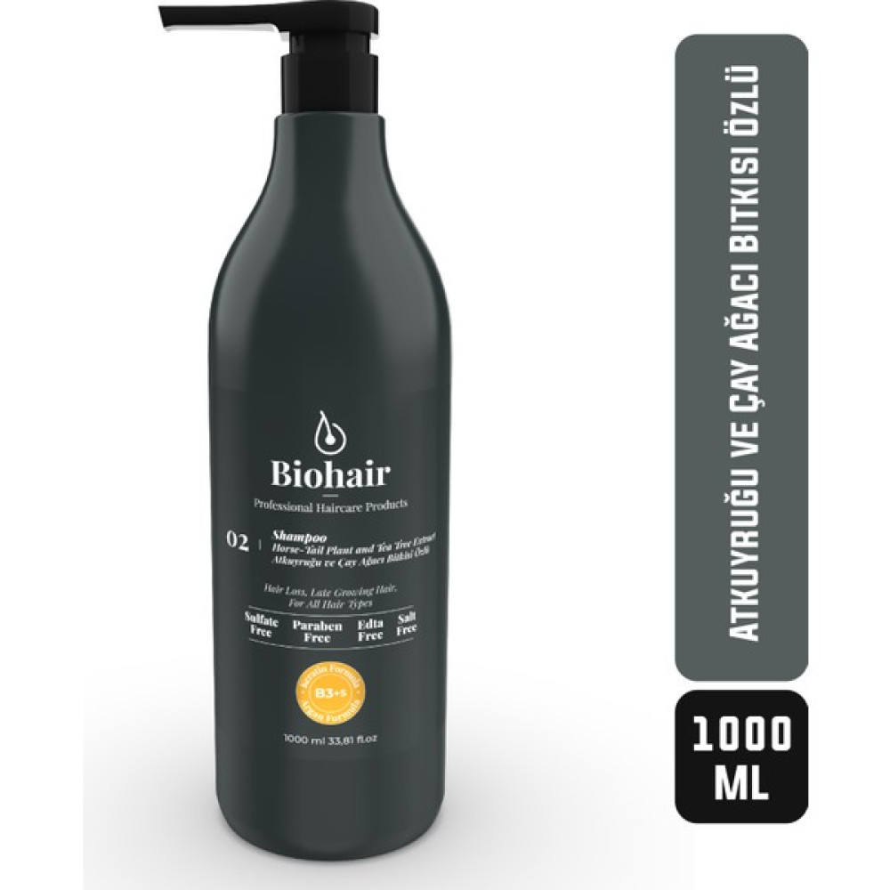 Bio Hair Atkuyruğu ve Çay Ağacı Bitkisi Özlü Şampuan 1000 ml No:02 Şampuan ve Saç Kremi Fiyatı
