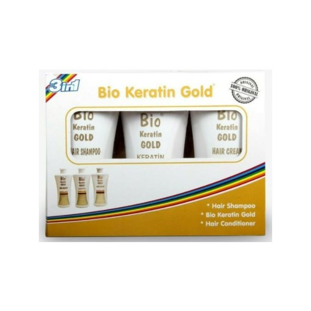 Bio Keratin Gold 450 ml (Şampuan+Saç Kremi+Keratin) Saç Bakım Maskeleri & Serumlar & Spreyler Fiyatı