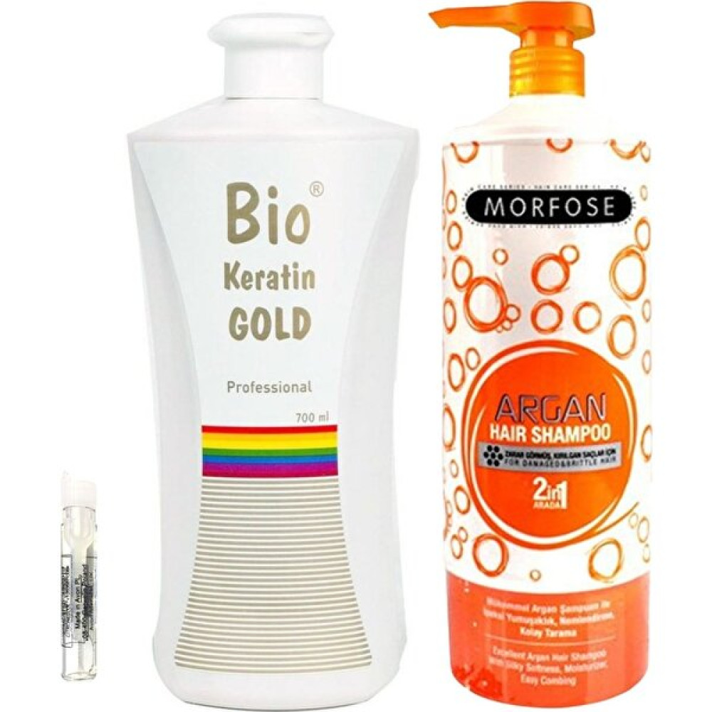Bio Keratin Gold Brezilya Fönü Kalıcı Saç Düzleştirici Keratin + Morfose Argan Şampuan 1000ml Saç Şekillendirici Krem Fiyatı