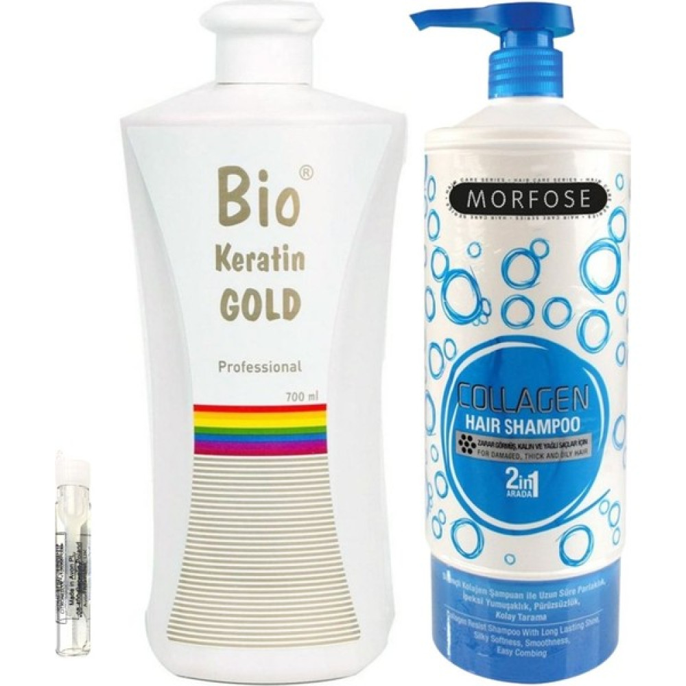 Bio Keratin Gold Brezilya Fönü Kalıcı Saç Düzleştirici Keratin + Morfose Collagen Şampuan 1000ml Saç Şekillendirici Krem Fiyatı