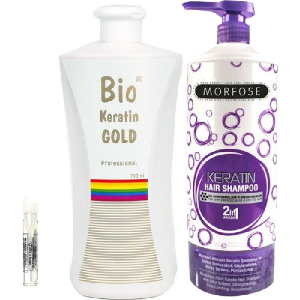 Bio Keratin Gold Brezilya Fönü Kalıcı Saç Düzleştirici Keratin + Morfose Keratin Şampuan 1000ml Saç Şekillendirici Krem Fiyatı