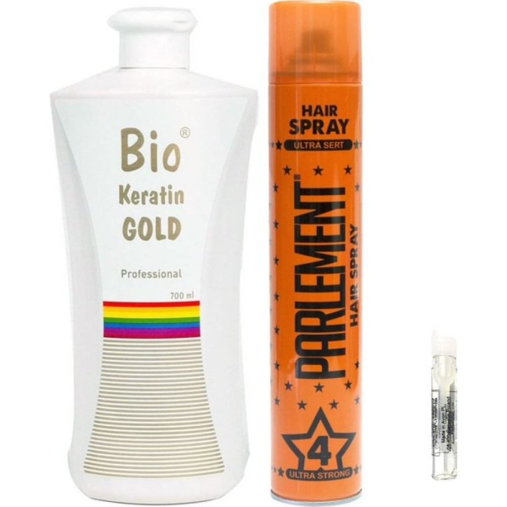 Bio Keratin Gold Brezilya Fönü Kalıcı Saç Düzleştirici Keratin + Parlement Saç Spreyi 400ml Saç Şekillendirici Krem Fiyatı