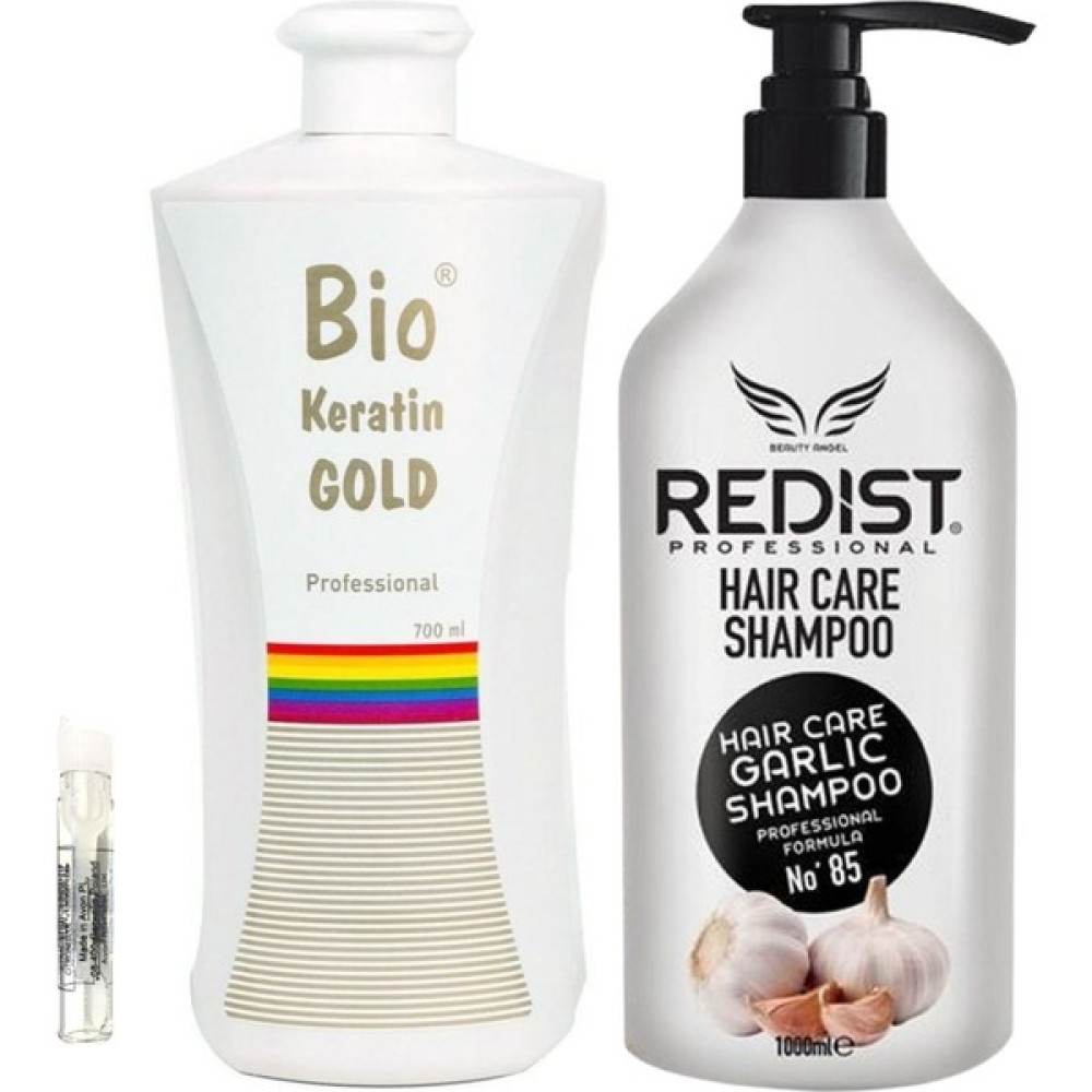 Bio Keratin Gold Brezilya Fönü Kalıcı Saç Düzleştirici Keratin + Redist Sarımsaklı Şampuan 1000ml Saç Şekillendirici Krem Fiyatı